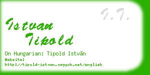 istvan tipold business card