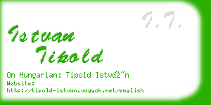 istvan tipold business card